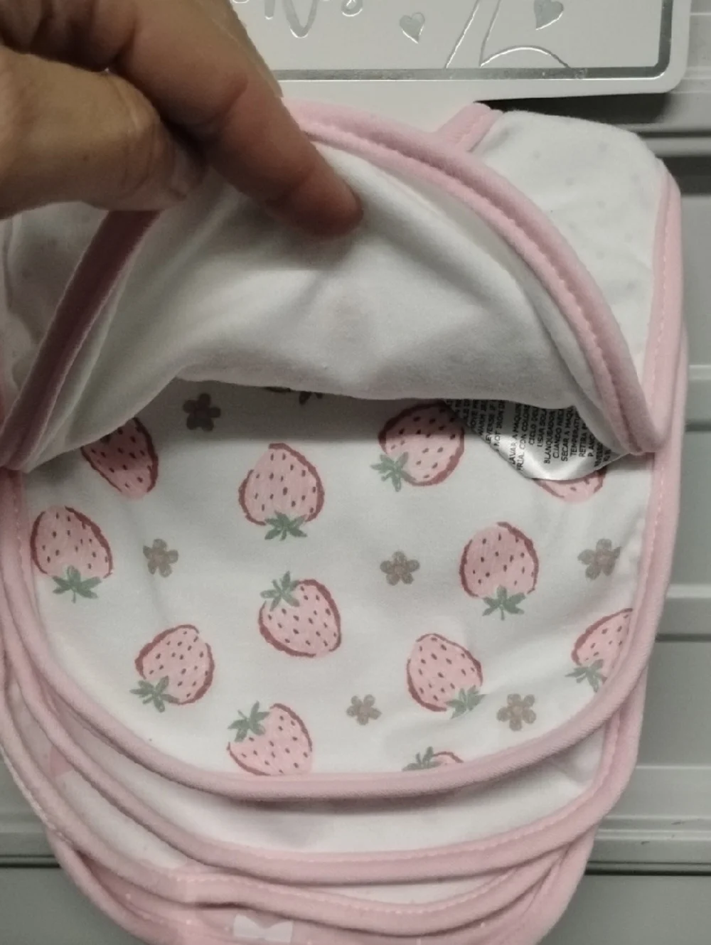 Pink Strawberry Bibs - 5 Pack